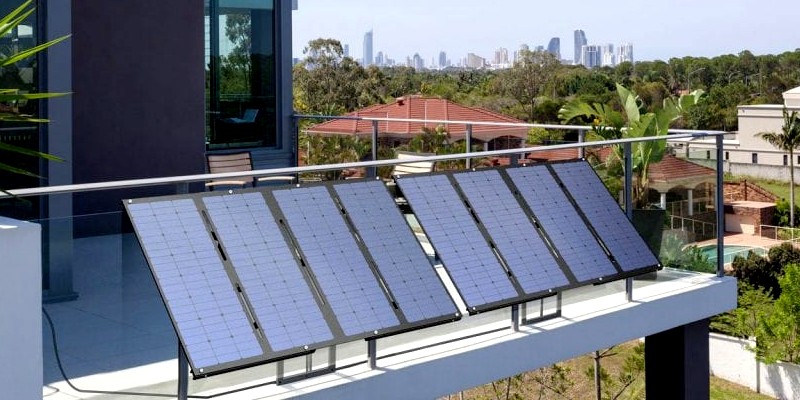 easy solar kits mounted balcony