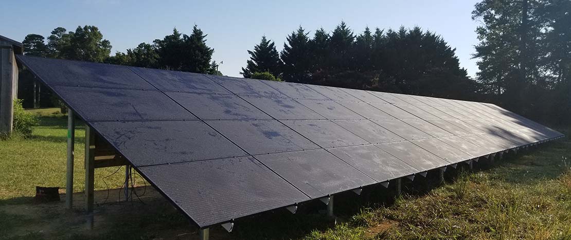 Ground-mount solar panels