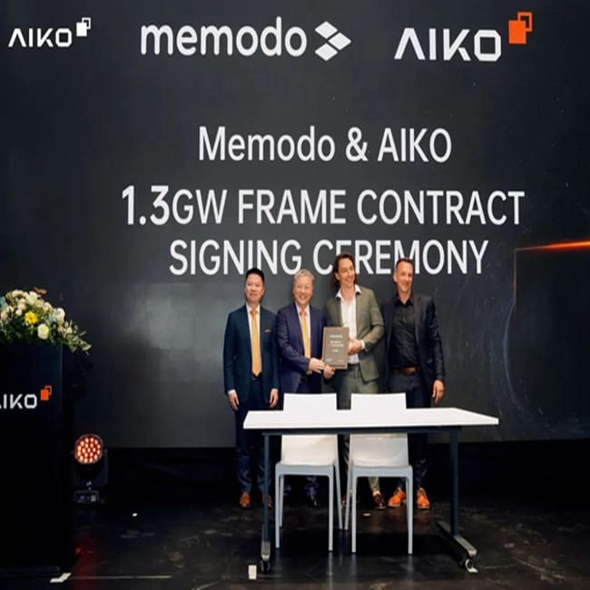 Chinese Maunfacturer  Aiko Solar signs 1.3GW supply agreement with Memodo